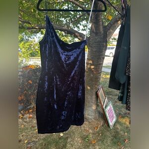 Lulus Blue Velvet Dress